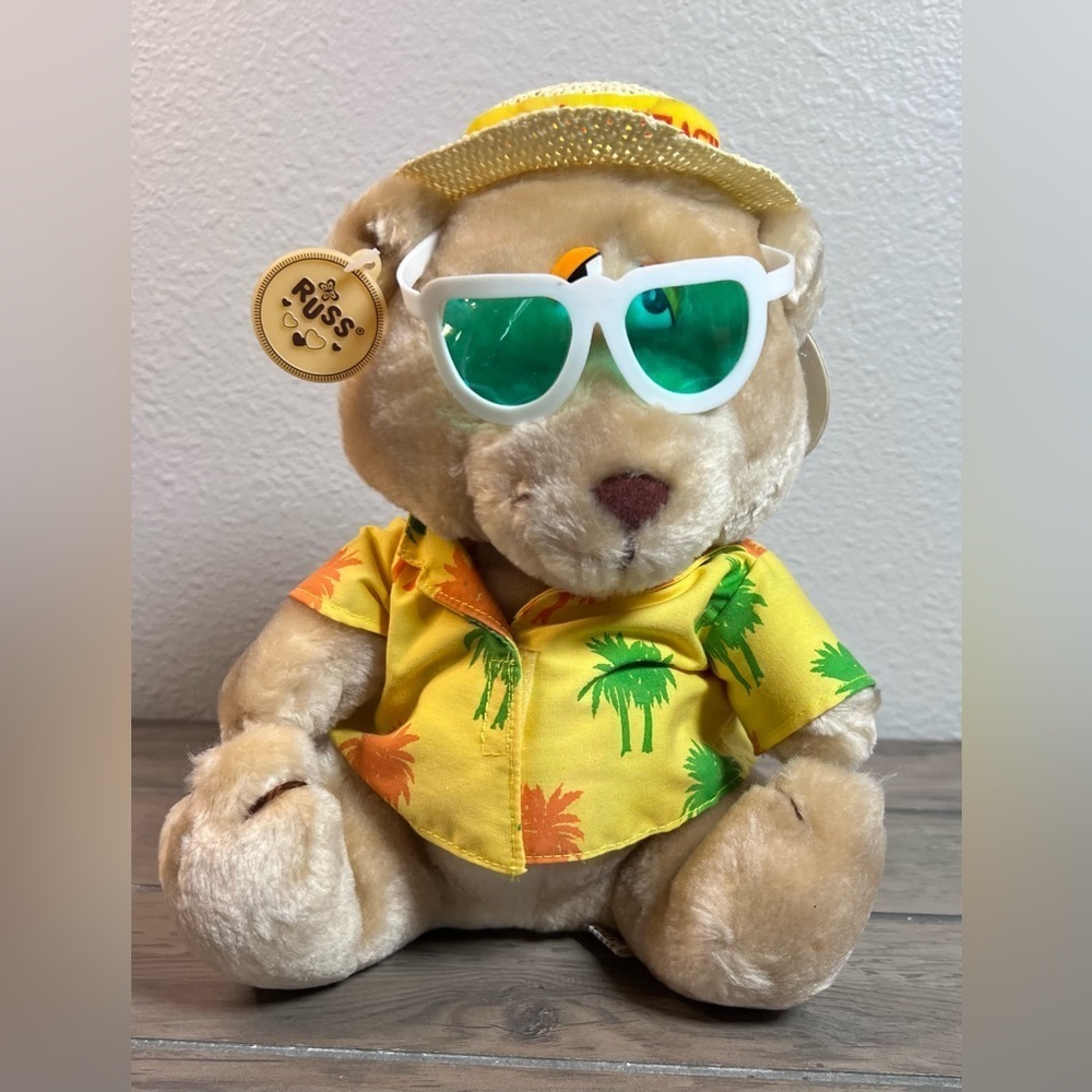 Vintage Russ LUV Pet's "Life's a Beach" Plush Teddy Bear w/Tags Attached